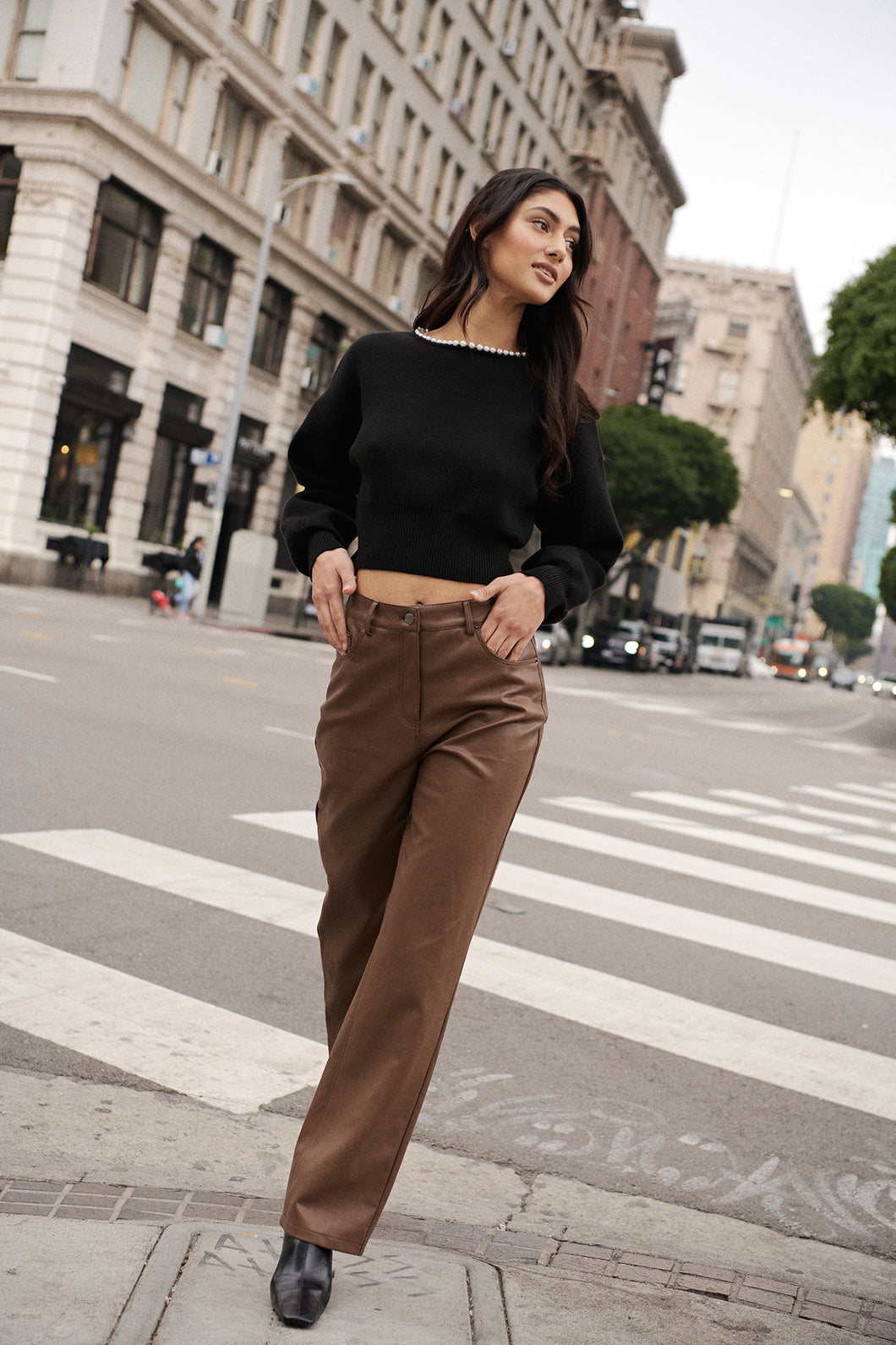 Around The World Leather Pants