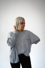Load image into Gallery viewer, Candy Knit Top- Blue Grey
